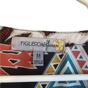 Figueroa & Flower Women's Geometric Print Top - Multicolor